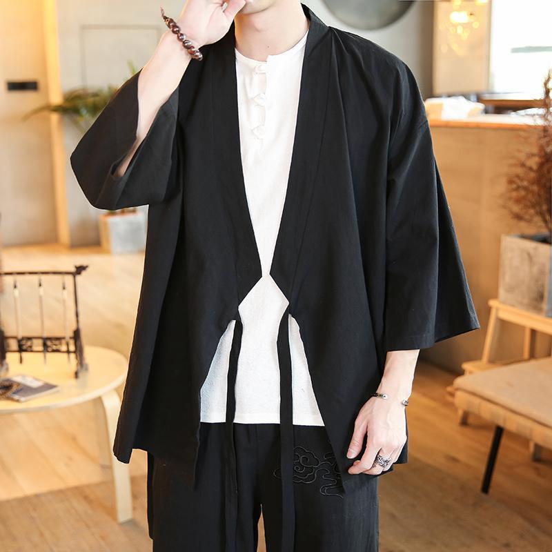 Изображение товара: Женская рубашка-кимоно с рукавом 3/4, свободного покроя