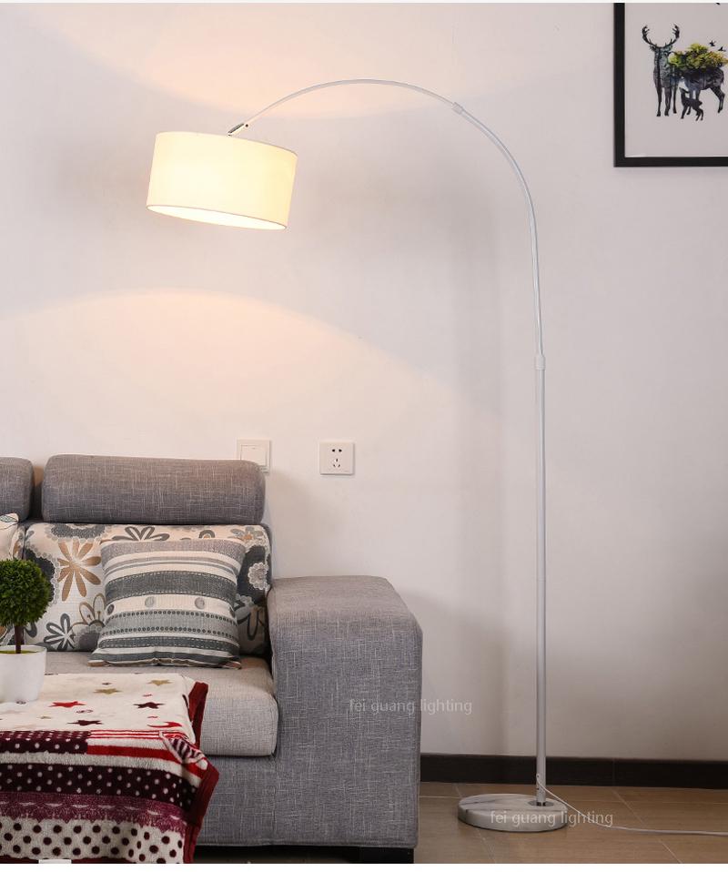 Изображение товара: Напольные лампы для рыбалки, светодиодная лампа для гостиной, спальни, простой креативный напольный светильник для гостиной, напольный светильник с ножным переключателем