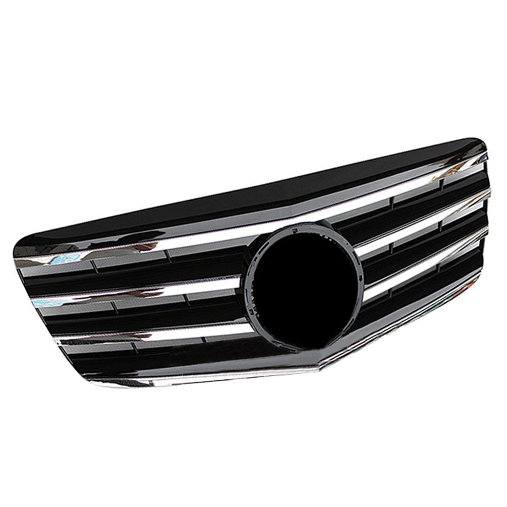 Изображение товара: W211 Передняя сетчатая решетка для автомобиля, гриль для Mercedes Benz E-Class E500 E550 E280 E320 E350 2007 2008 2009 ABS пластик с хромовым логотипом