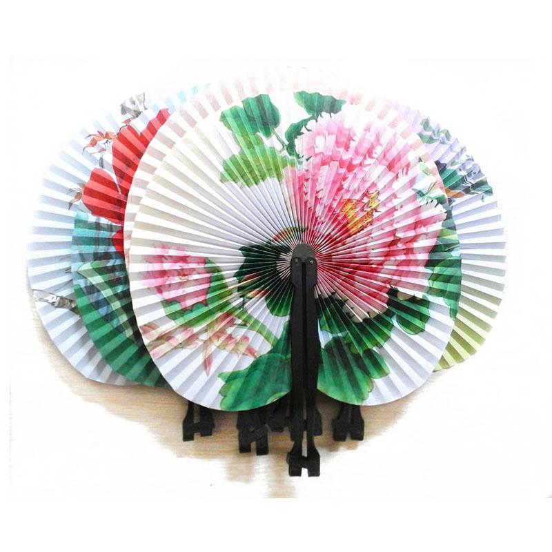 Изображение товара: 1000 шт., китайские складные бумажные вееры для праздника, вечерние ринки, свадьбы, украшения дома, ремесла, Женский веер для танцев
