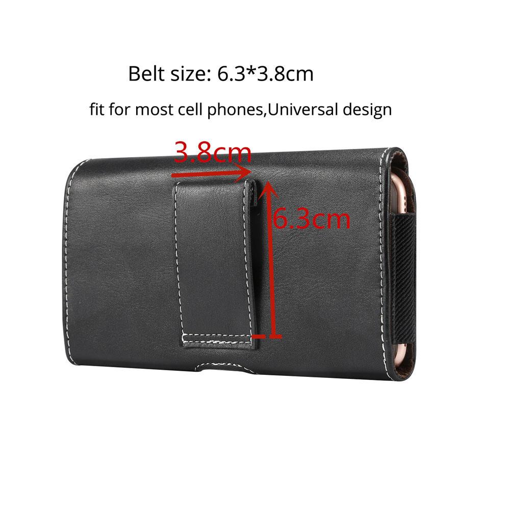 Изображение товара: Универсальный чехол для телефона 4.7-6.9 дюймов, кожаный, с креплением на ремень