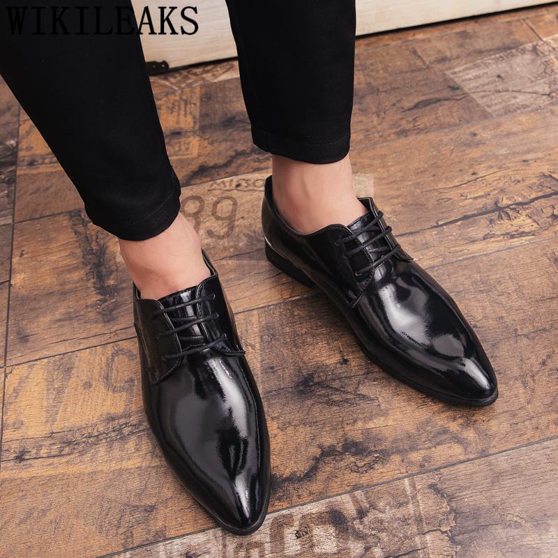 Изображение товара: Туфли мужские кожаные классические, брендовые официальные туфли в итальянском стиле для офиса, для парикмахера, элегантные, большие размеры 48