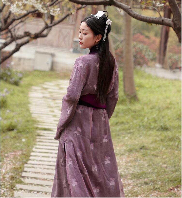 Изображение товара: Оригинальное Ежедневное женское платье Hanfu с вышивкой, женская красивая одежда, Сказочная одежда на весну и лето, старинное студенческое платье в античном стиле