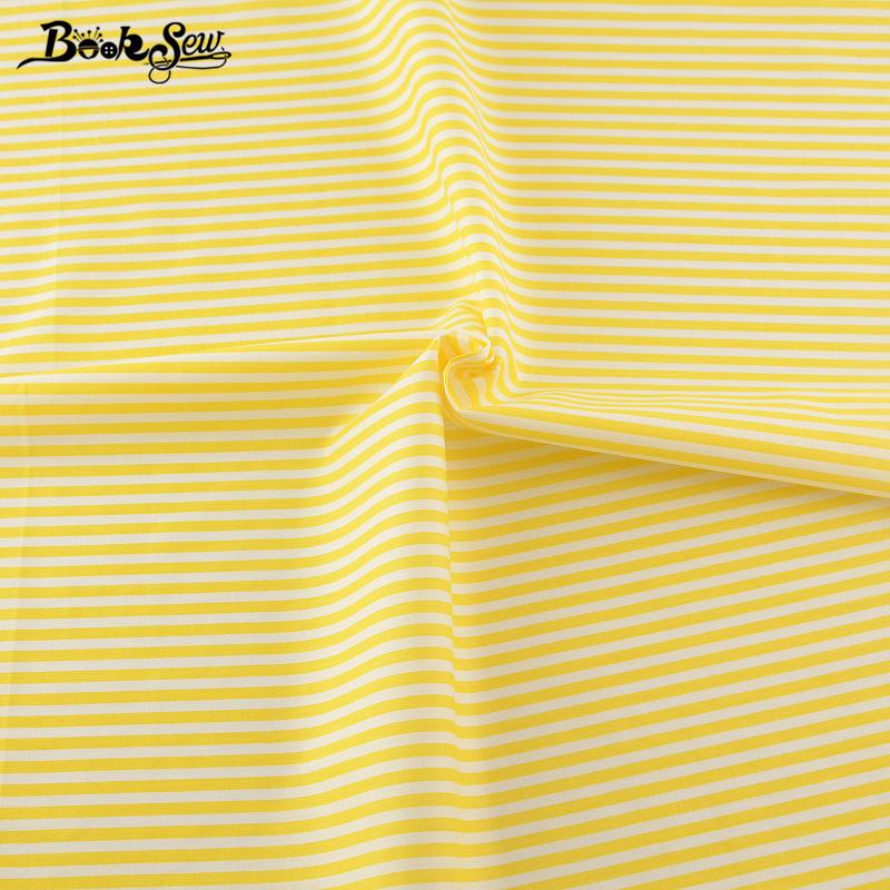 Изображение товара: Booksew 100% хлопок саржа тканевый измеритель ткани желтые полоски дизайн ткань лоскутное шитье материал ткань Африканская 160 см