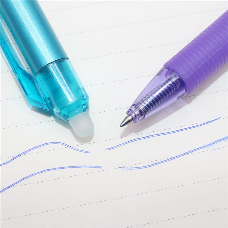 Изображение товара: 6 шт. креативная стираемая шариковая ручка с нажимом, ручка для подписи, рандомный выбор цветов для офиса, студентов, канцелярские товары для письма