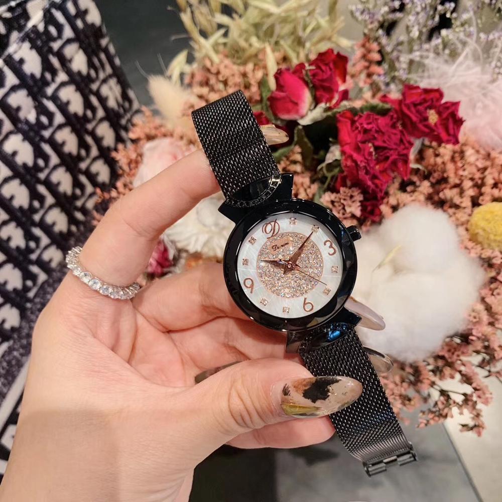 Изображение товара: Классические женские часы из розового золота, антивыцветающие миланские часы, высокое качество, японский кварцевый браслет, наручные часы, кристаллы, аналоговый Montre