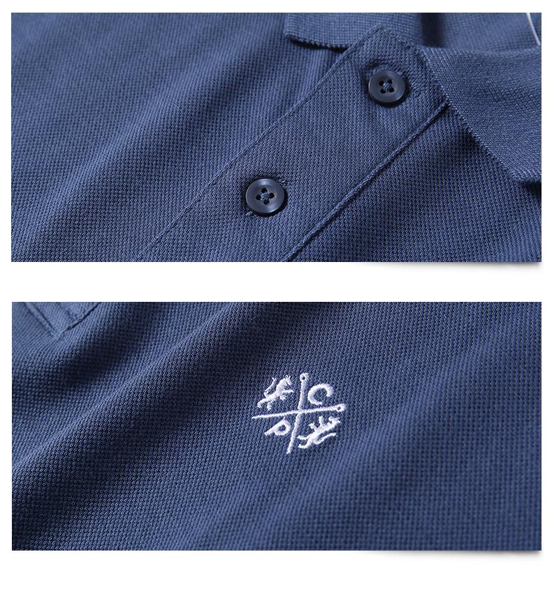 Изображение товара: 2019 мужская летняя рубашка, короткая рубашка-поло, мужская повседневная хлопковая рубашка с вышивкой, мужская деловая рубашка 6XL поло с воротником-стойка, размера плюс