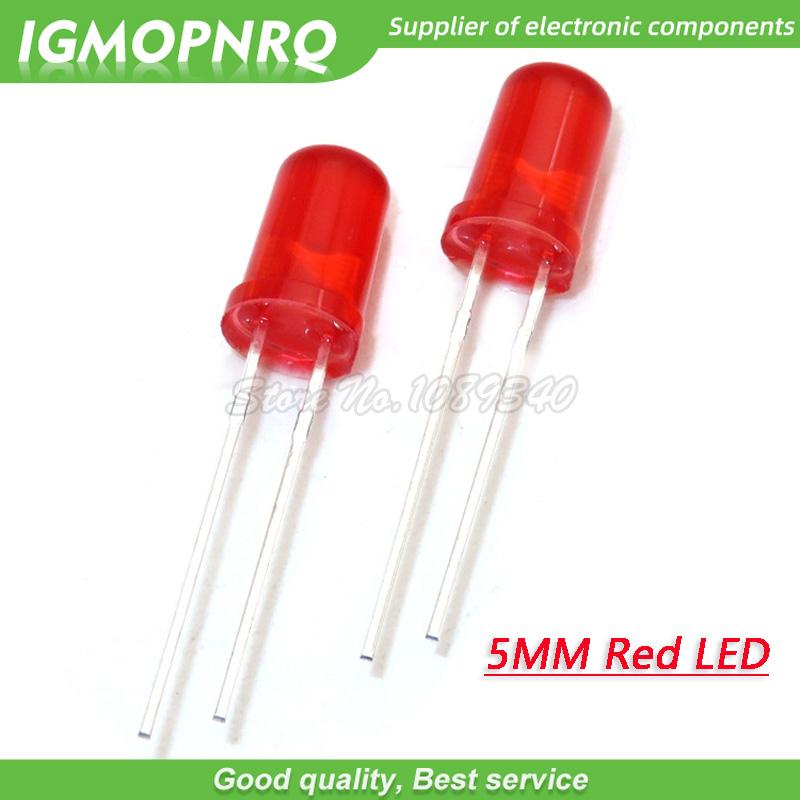 Изображение товара: 100 шт. красные светильник излучающие диоды красный поворот красный 5 мм led IGMOPNRQ