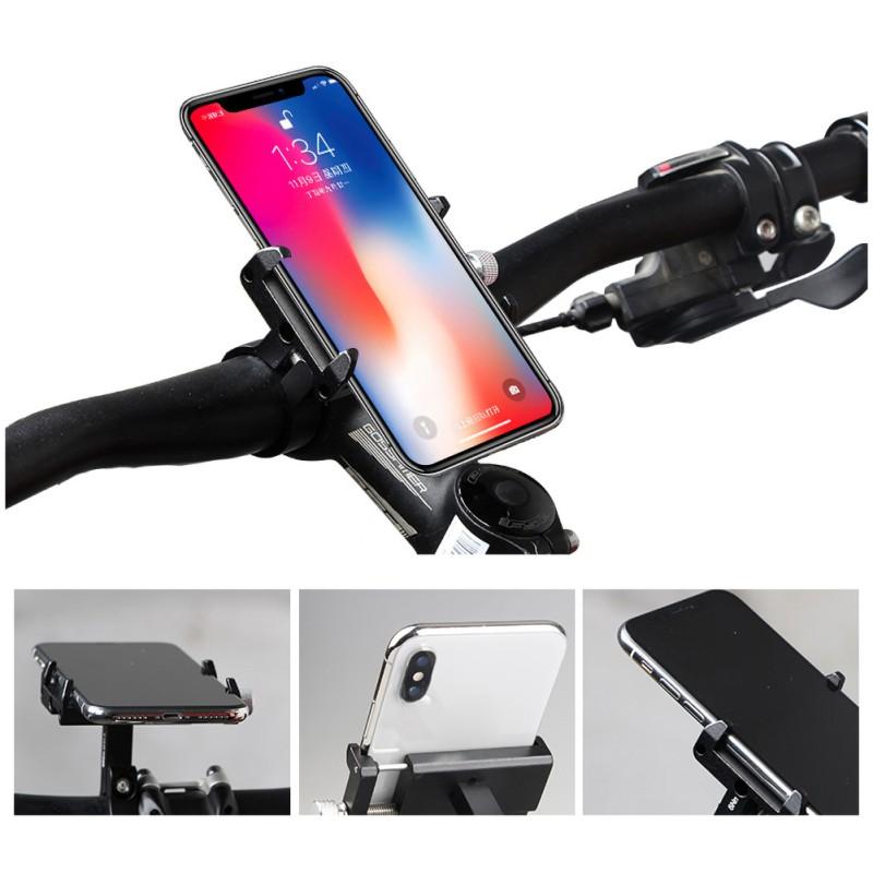 Изображение товара: Универсальный алюминиевый велосипедный держатель для телефона для 3,5-6,2 дюймовый смартфон регулируемая поддержка GPS подставка для велосипеда для мобильного телефона для Xiaomi Электрический скутер