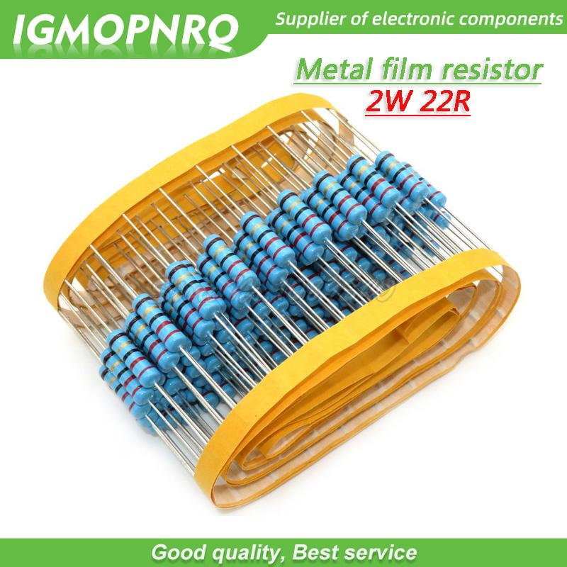 Изображение товара: Металлопленочный резистор, 20 шт., 22 Ом, 2 Вт, 22R, сопротивление 2 Вт, IGMOPNRQ