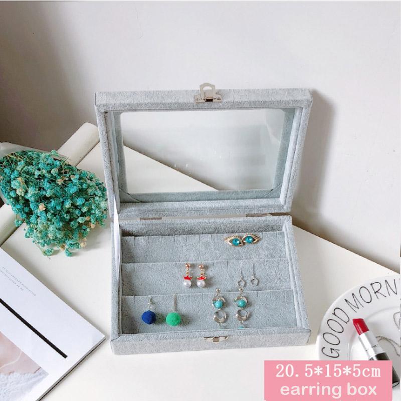 Изображение товара: Чехол для сережек, браслетов, ожерелий и других украшений, серый дисплей размером 20,5 х15х5 см