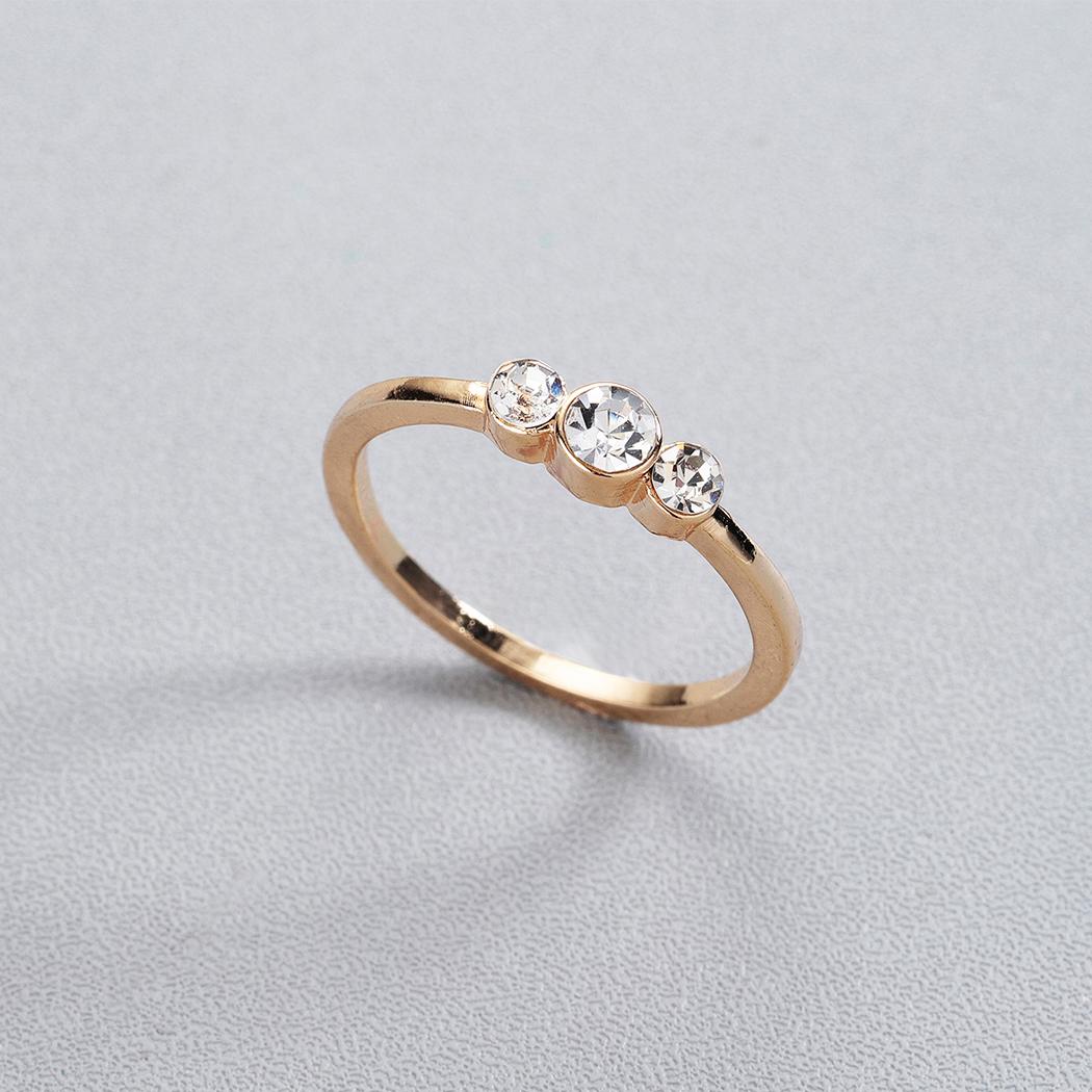 Изображение товара: Стразы CZ Кристальные кольца для женщин женские циркониевые Роскошные ошейники модные золотые модные кольца обещания на палец
