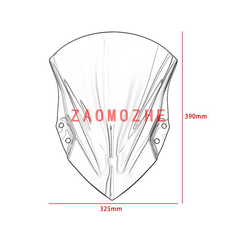 Изображение товара: Дефлекторы лобового стекла, для мотоциклов Kawasaki Ninja 400 2018-2021, пластиковые, с кронштейном