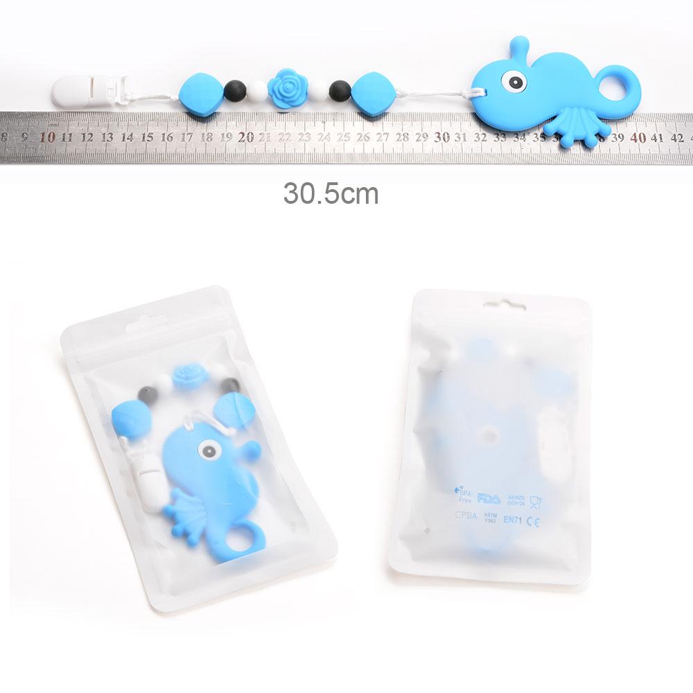 Изображение товара: Силиконовый Прорезыватель LOFCA, цепочка для соски-пустышки, подвеска, ожерелье, держатель для соски-пустышки, безопасные детские игрушки для прорезывания зубов