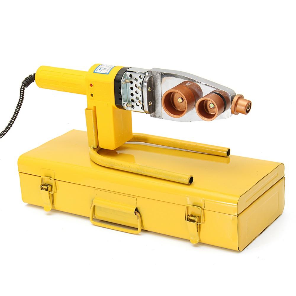 Изображение товара: 220 В 8 шт. автоматический электрический сварочный инструмент, нагрев PPR PE PP трубный сварочный аппарат для труб + головки + подставка + желтая коробка