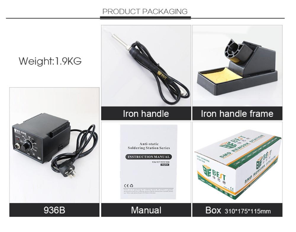 Изображение товара: Новинка 936 антистатический регулируемый термостат 110 В/220 В Электрический паяльник сварочная станция паяльник Бесплатная доставка