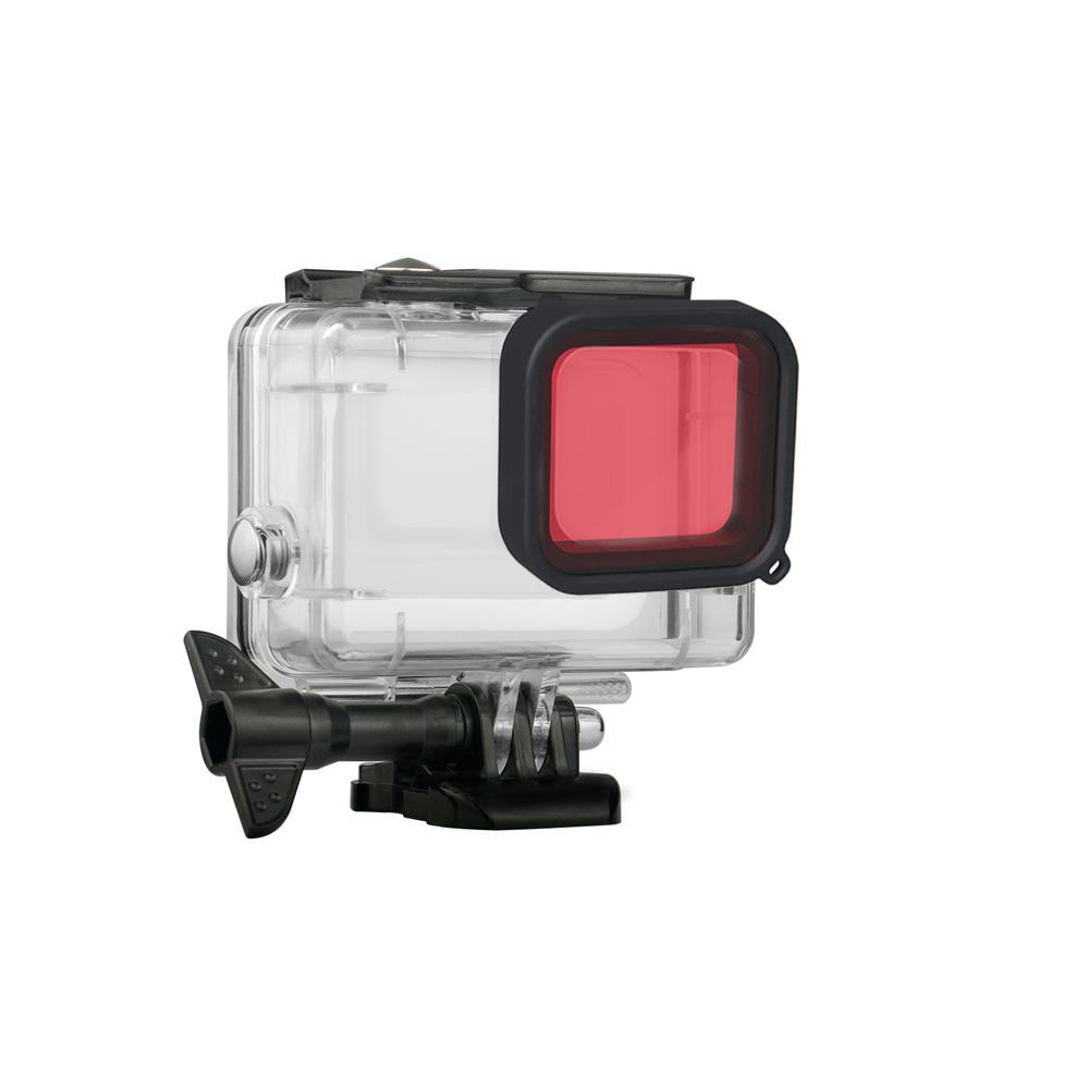 Изображение товара: Защитный чехол с красным фильтром для подводной съемки, для Gopro Hero 7, серебристый, белый