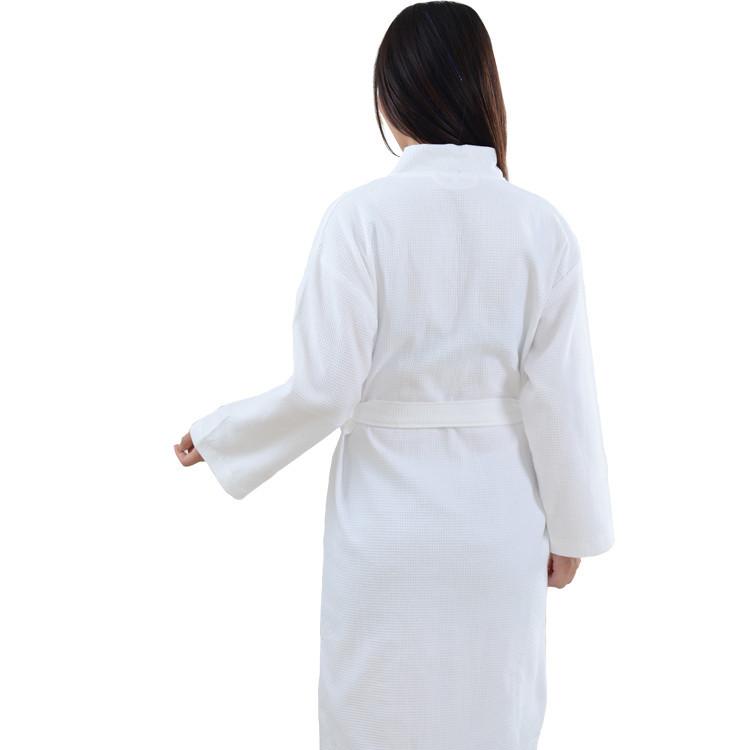 Изображение товара: Женский хлопковый халат унисекс до колен, вафельная гостиничная пижама в японском стиле, Женский банный Халат