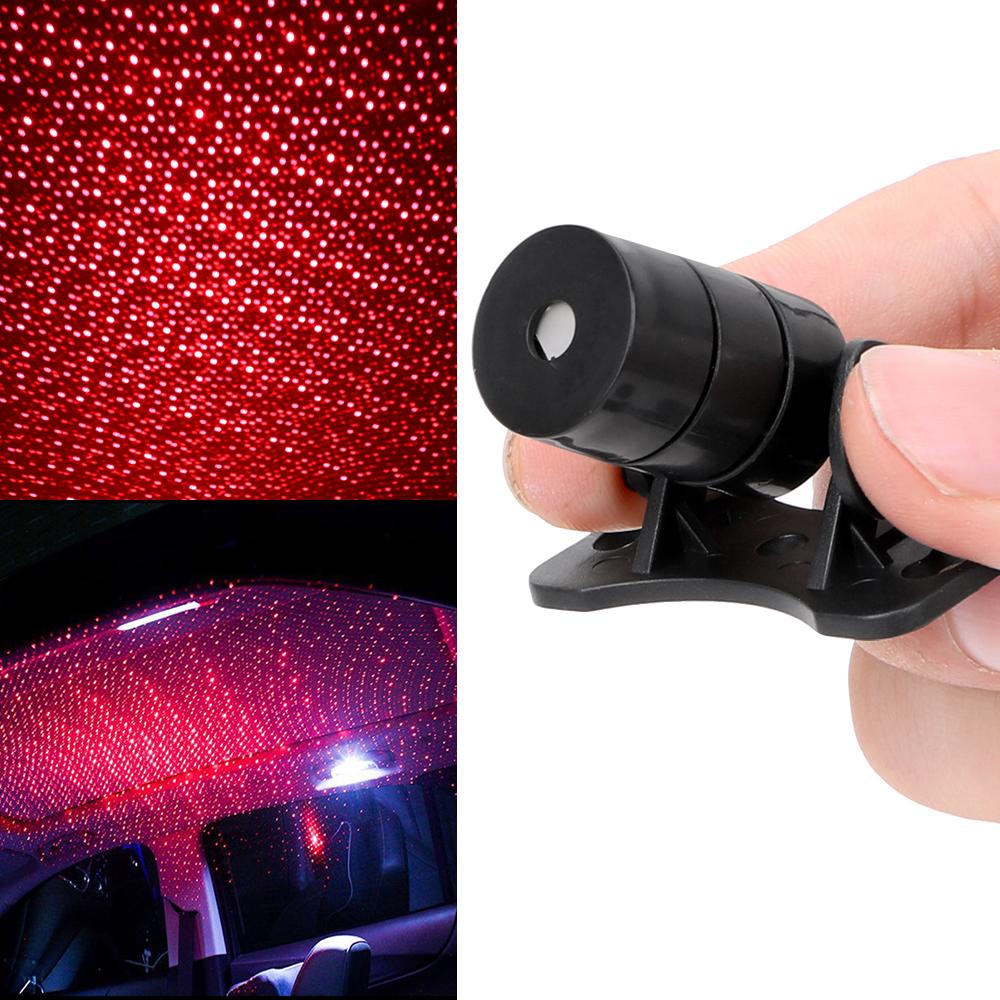 Изображение товара: Светодиодный Галактический светильник, проектор, Звездный Ночной светильник на крышу автомобиля, атмосферный декоративный светильник с USB, регулируемый, несколько световых эффектов