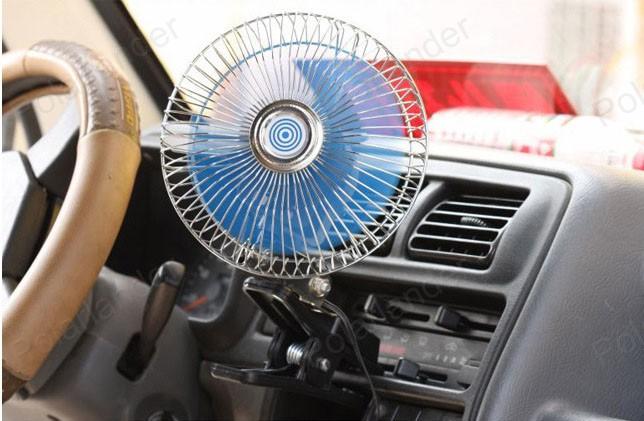 Изображение товара: Мини электрический Осциллирующий автомобильный вентилятор с низким уровнем шума летний кондиционер 12V портативный автомобильный вентилятор охлаждения