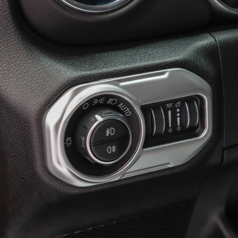Изображение товара: For 2018 Jeep Wrangler JL 1PCS Inner ABS Headlight Switch Cover Frame Trim