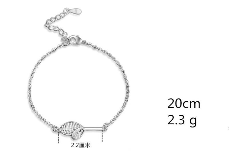 Изображение товара: Everoyal, модные браслеты из стерлингового серебра 925 пробы для женщин, ювелирное изделие, очаровательный серебряный браслет с листьями, женский браслет, аксессуары для женщин