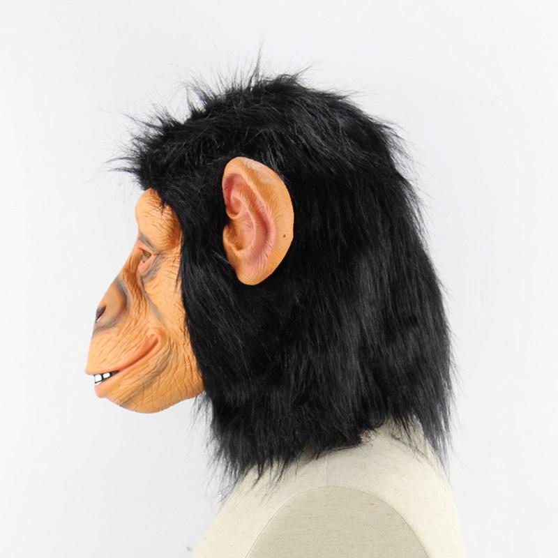 Изображение товара: Реалистичная латексная маска орангутана, Полнолицевая маска обезьяны, забавная маска, реквизит для Хэллоуина, вечеринки, косплея, маскарада, маскарада