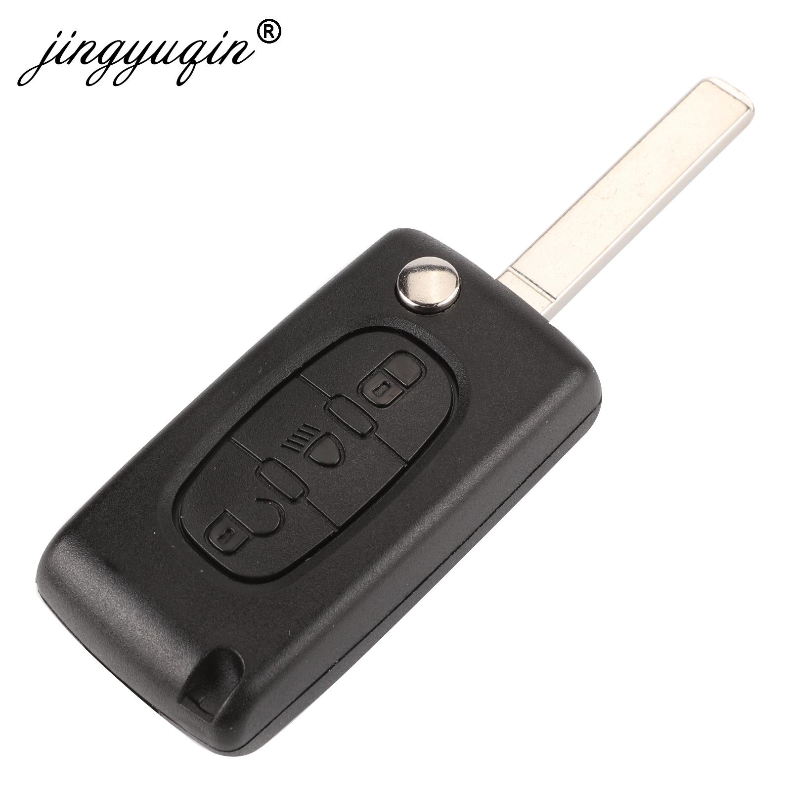 Изображение товара: Jingyuqin 10 шт. 2/3 B Чехол для автомобильного ключа для Peugeot 207 307 308 407 607 807 для Citroen C2 C3 C4 C5 C6 раскладной чехол для автомобильного ключа