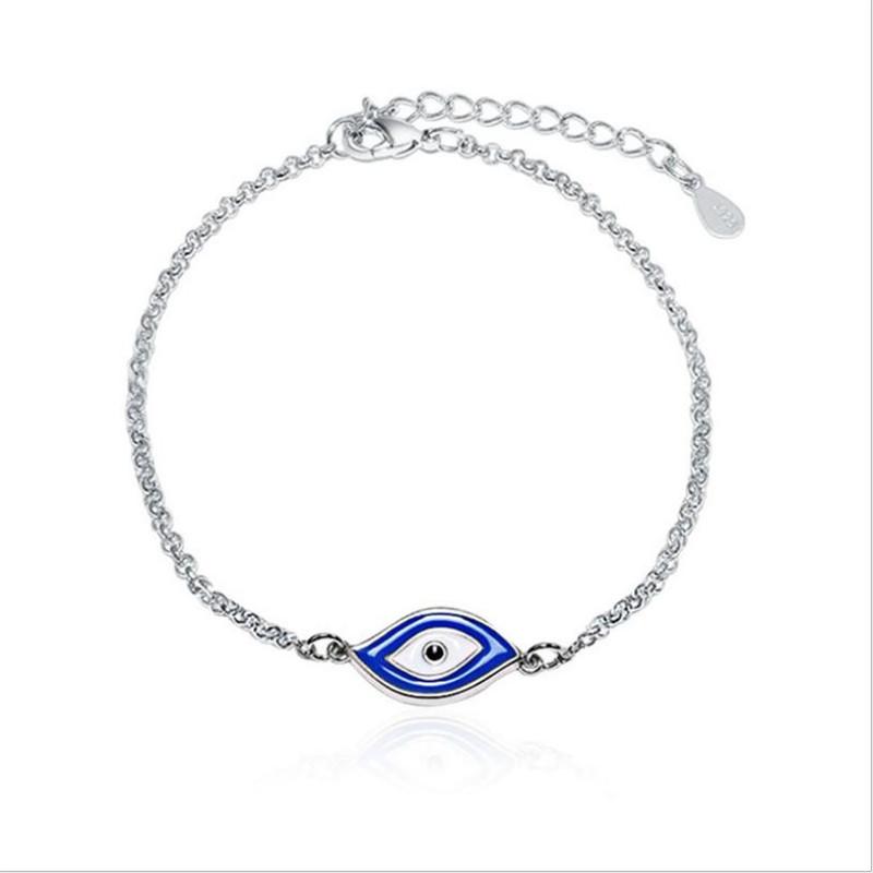 Изображение товара: Женский браслет с голубым глазом Everoyal, ювелирное изделие принцессы из стерлингового серебра 925 пробы, аксессуары для женщин
