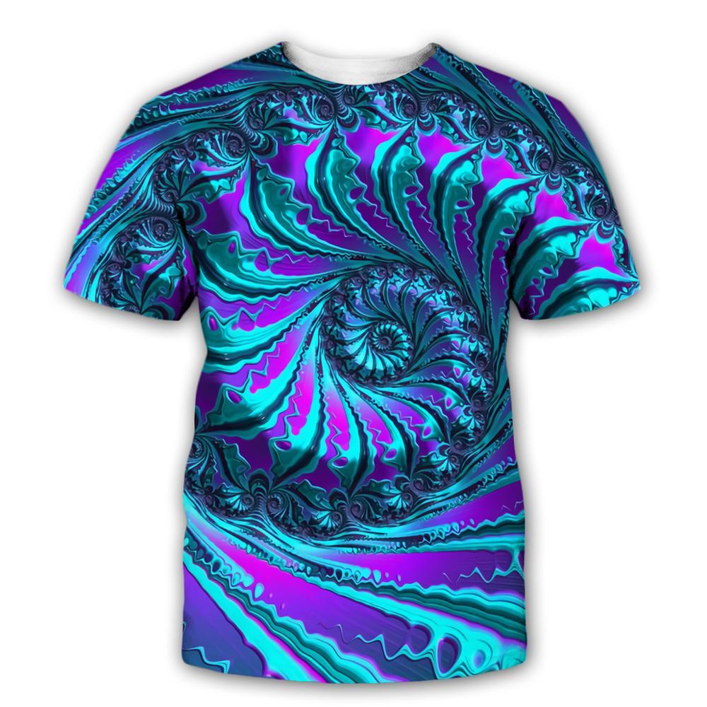 Изображение товара: Новинка 2019, модная футболка PLstar Cosmos с психоделическим 3D-принтом, мужская и женская летняя уличная одежда, повседневные футболки