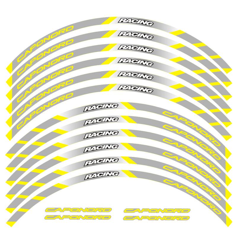 Изображение товара: Новые мотоциклетные передние и задние колеса край внешний обод наклейка светоотражающие полосы колеса наклейки для Aprilia CAPONORD caponord