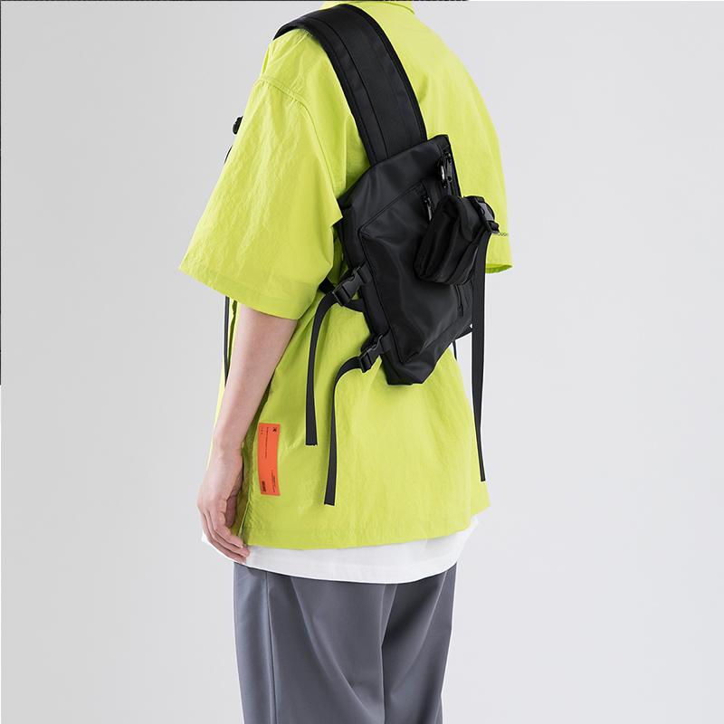 Изображение товара: Мужская тактическая сумка-мессенджер Kanye, модная Функциональная сумка через плечо, тактическая уличная одежда длиной до бедер, 2019