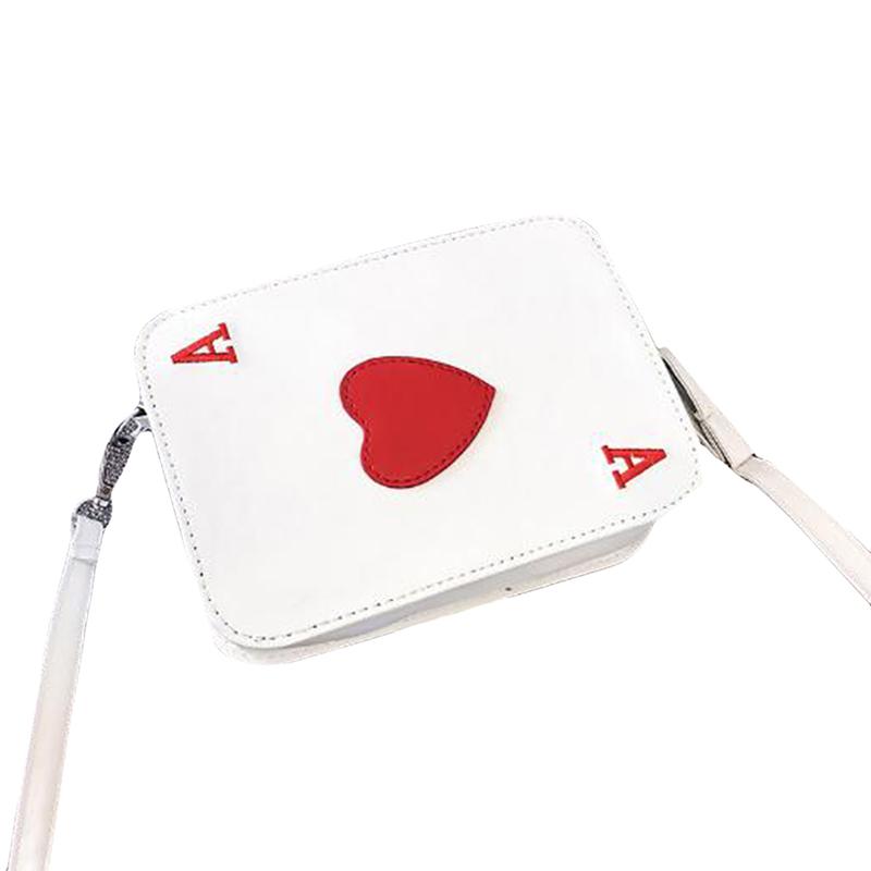 Изображение товара: Женская сумочка, креативная забавная сумка-мессенджер, сумка на плечо в форме игральных карт, забавный подарок, упаковочные сумки в форме сердца