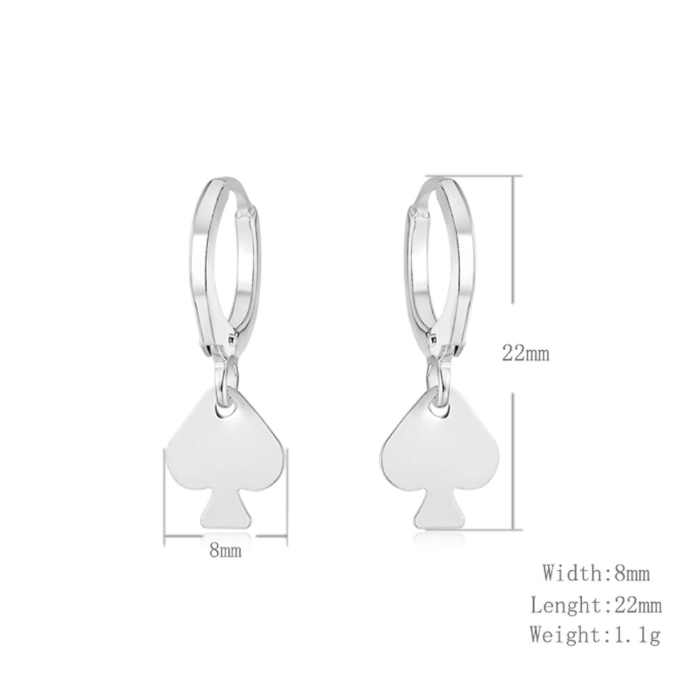 Изображение товара: Женские серьги из стерлингового серебра S925, классические серьги в форме сердца, N004