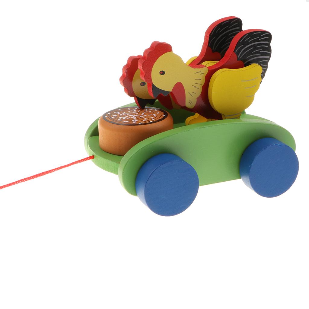 Изображение товара: Детский деревянный гаджет петух для ходьбы, гаджет для Пекка и риса, игрушка для раннего развития мелкой моторики