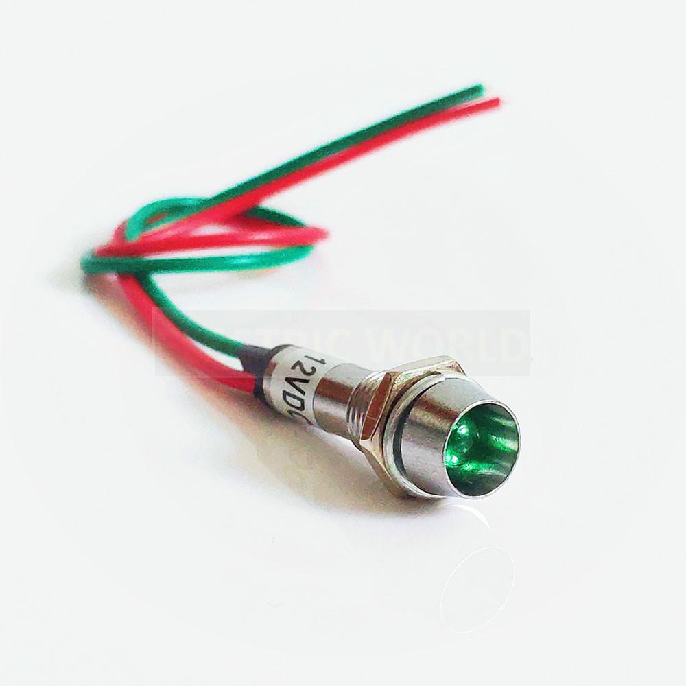 Изображение товара: Светодиодный металлисветильник индикатор 8 мм s с свинцовым проводом, сигнальная лампа, светодиодная индикация, мини-индикатор, водонепроницаемая сигнальная лампа