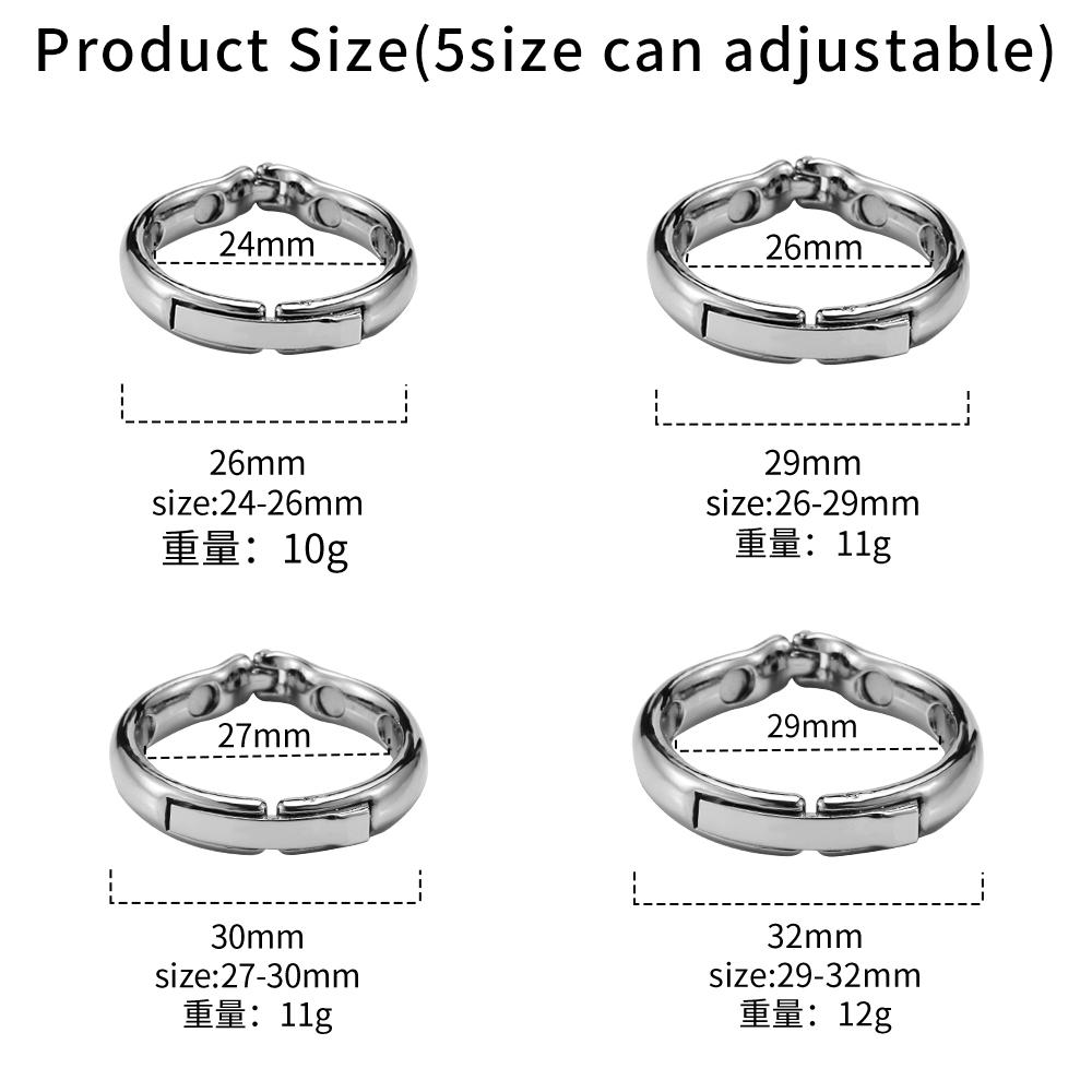 Изображение товара: Магнитное кольцо на пенис, металлический рукав на пенис для мужчин, увеличительные презервативы, секс-игрушки, интимные товары, кольцо на пенис YS0285