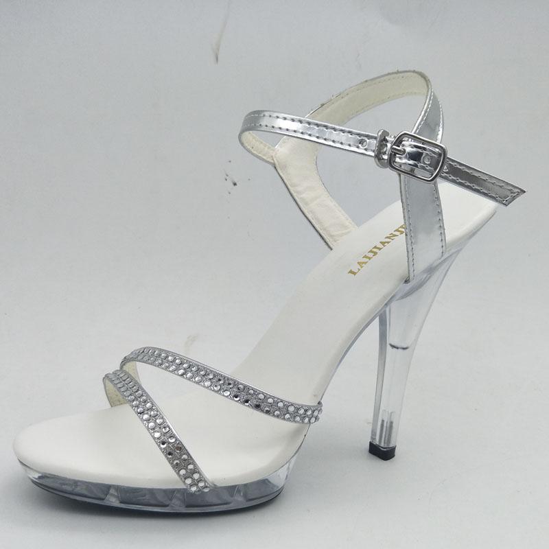 Изображение товара: LAIJIANJINXIA/новые женские сандалии с ремешком и пряжкой, модные женские вечерние ботинки размера плюс 34-46 обувь на высоком каблуке; Летняя женская обувь босоножки