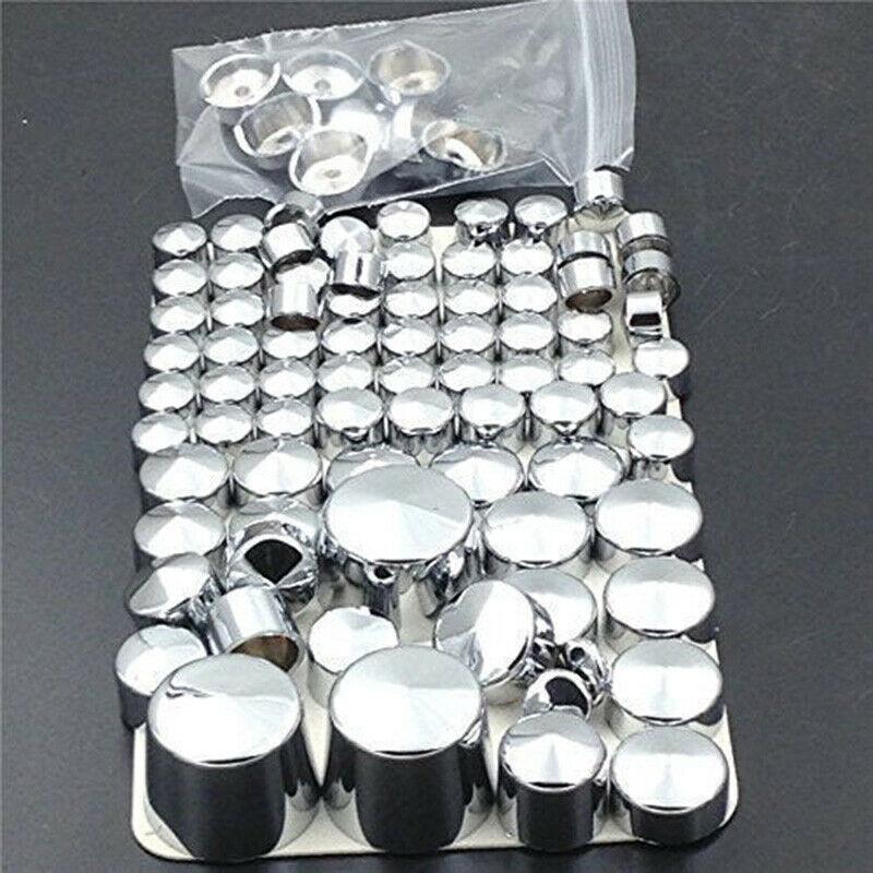 Изображение товара: 87x Chrome Bolt Toppers Cover Cap Kit For Ha/rley Davi/d/son Softail Twin Cam 84-06 Wheel Nut Screw Bolt Protection Covers Caps