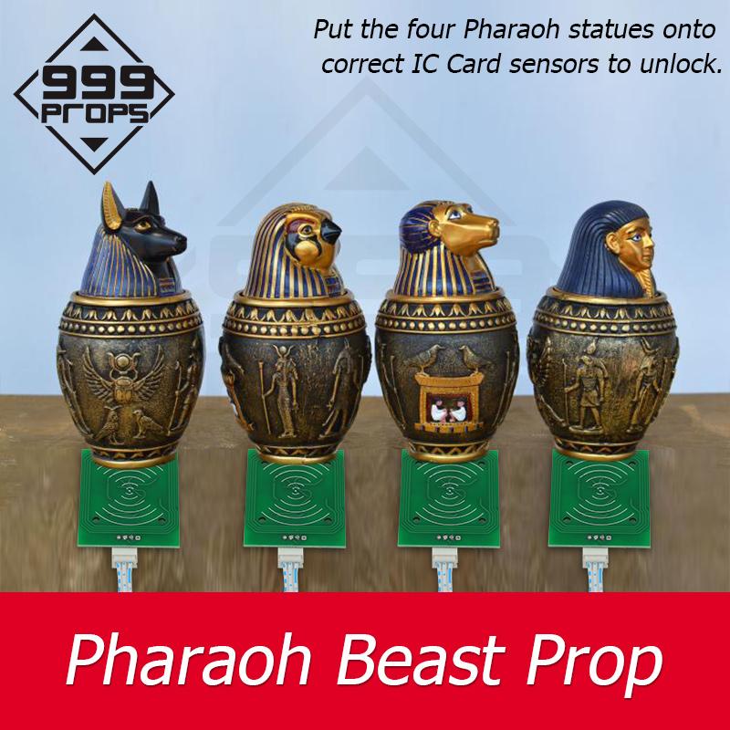 Изображение товара: 999 реквизит Фараона зверя для египетской тематики, место, статуя справа, чтобы открыть замок, механизм побега комнаты, наборы для побега