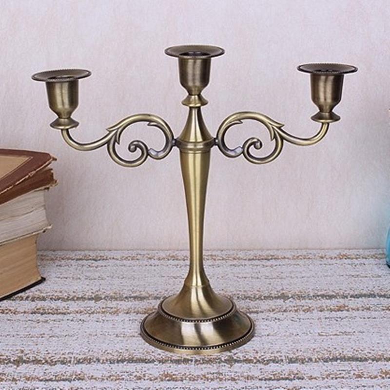 Изображение товара: Decorative Candelabra Metal Candle Holder Vintage Western Restaurant Candlelight Dinner Decor Wedding Centerpieces Candle Stick