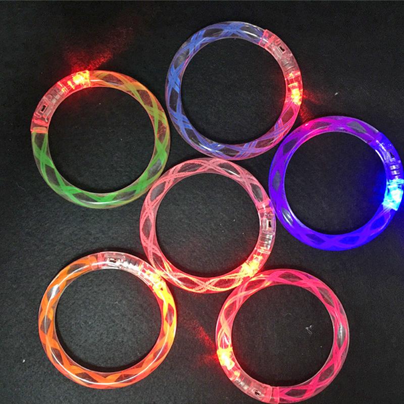 Изображение товара: Светящийся браслет, браслет, Светодиодные Красочные меняющиеся браслеты, светящийся браслет, вечерние рождественские игрушки-украшения акриловые браслеты