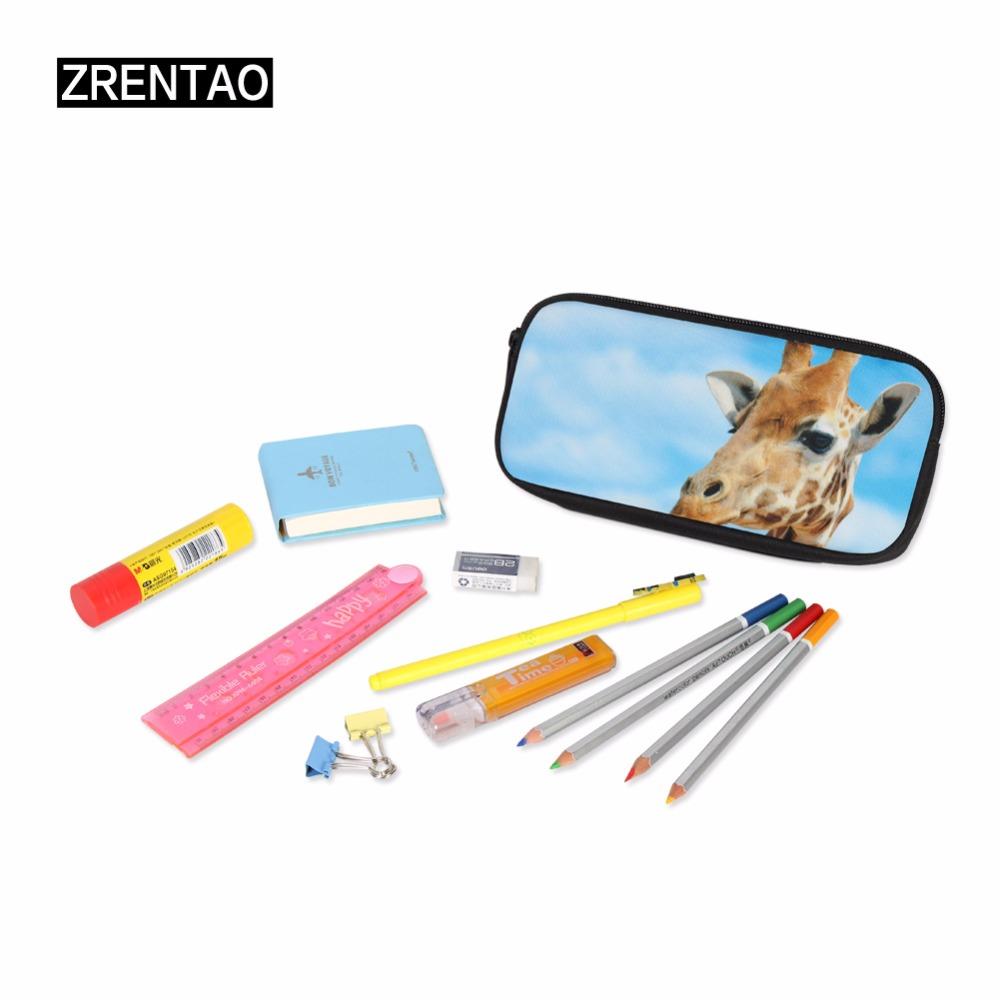 Изображение товара: Чехол zренao для карандашей с 3D рисунком динозавра, Детские Мультяшные сумки для карандашей, коробка для ручек на молнии, школьная Канцелярия