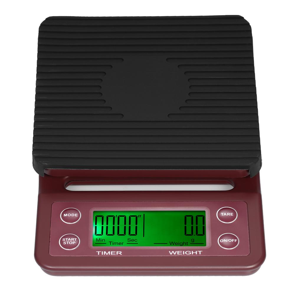 Изображение товара: 5 кг/0,5 г капельные весы элетронные кухонные весы кофейные весы с таймером и функцией тары точные цифровые весы безмен lcd