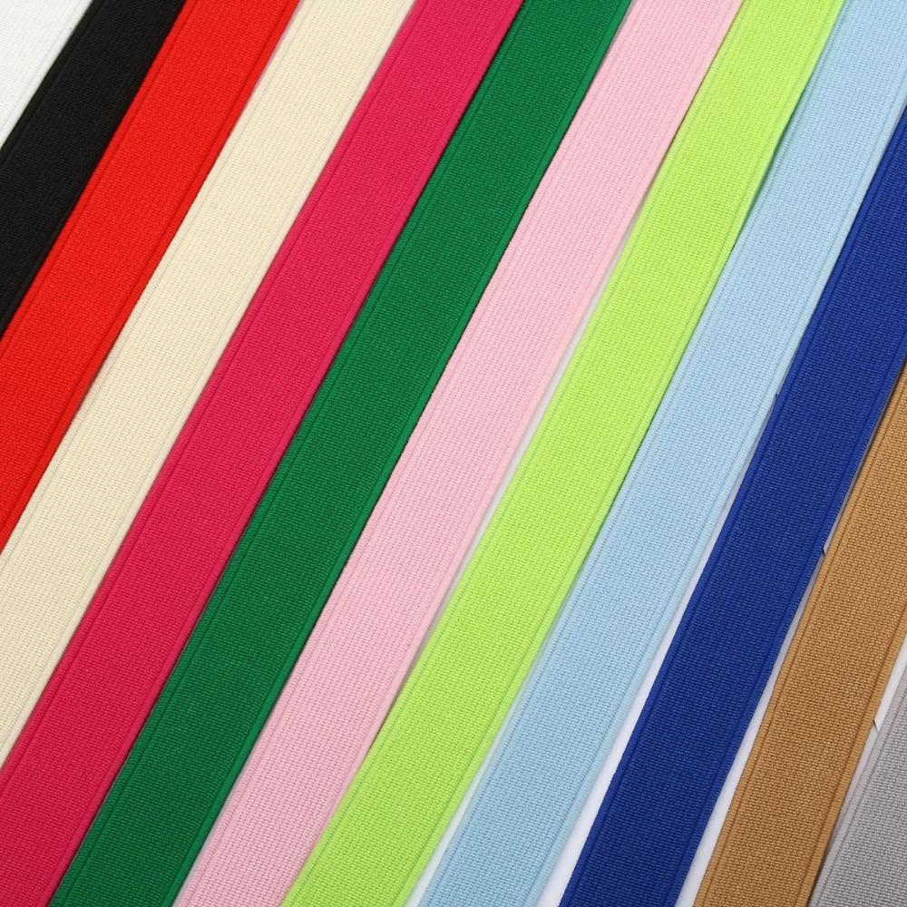 Изображение товара: Цветная эластичная лента, нейлоновая многоцелевая лента из спандекса для шитья, аксессуары для одежды, ширина 2 см, 5 ярдов/партия