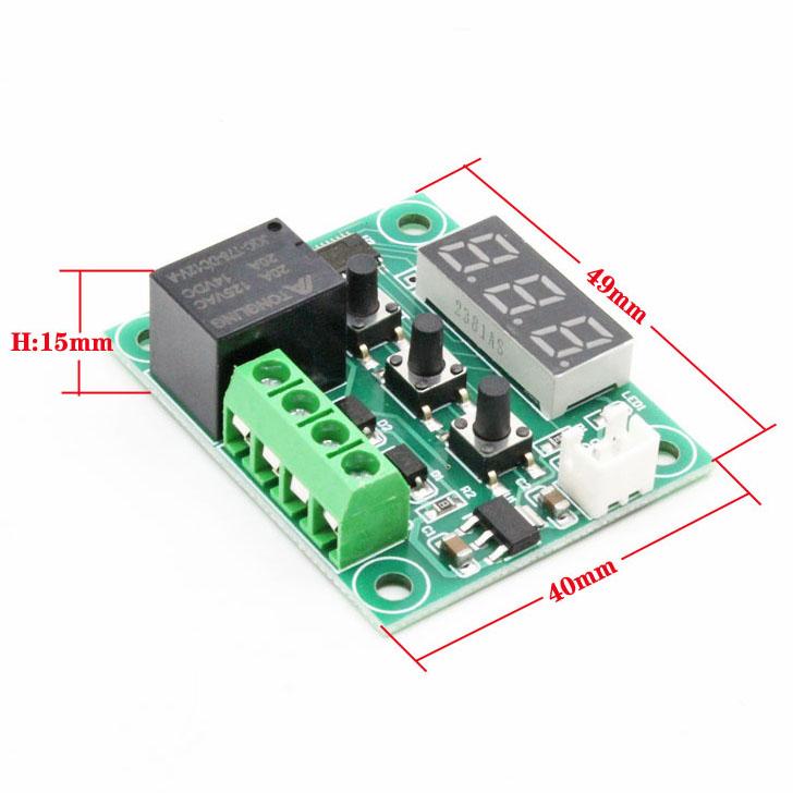 Изображение товара: XH-W1209 12 В постоянного тока светодиодный цифровой дисплей термостат высокоточный контроль температуры ler Control Switch миниатюрная плата модуль