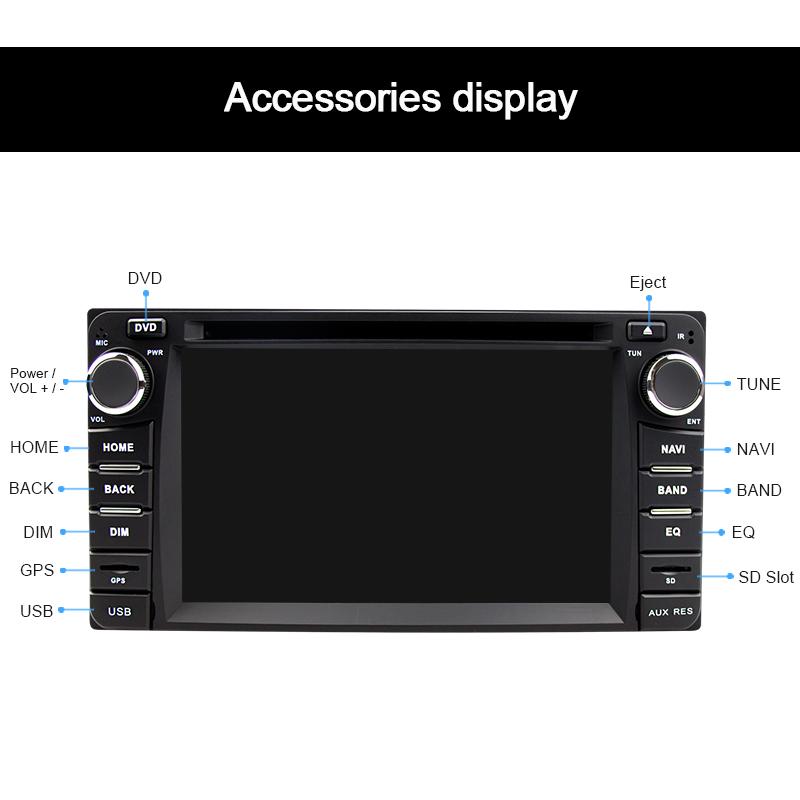 Изображение товара: Автомобильный dvd-плеер Eunavi, 2din, для Toyota Hilux VIOS Old Camry Prado RAV4 2003-2008, gps-навигация, стерео, сенсорный экран