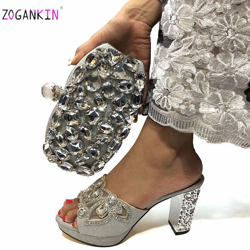 Изображение товара: 2019 г.; пикантные стильные итальянские туфли персикового цвета с сумочкой в комплекте; женские туфли-лодочки с большим кристаллом и сумочка в комплекте; женские свадебные тапочки