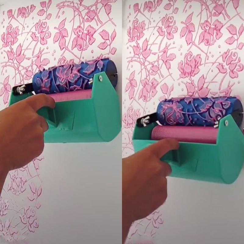Изображение товара: Машинка для рисования стен, двухцветная кисточка 7 дюймов, 3d-узор, инструменты для украшения обоев