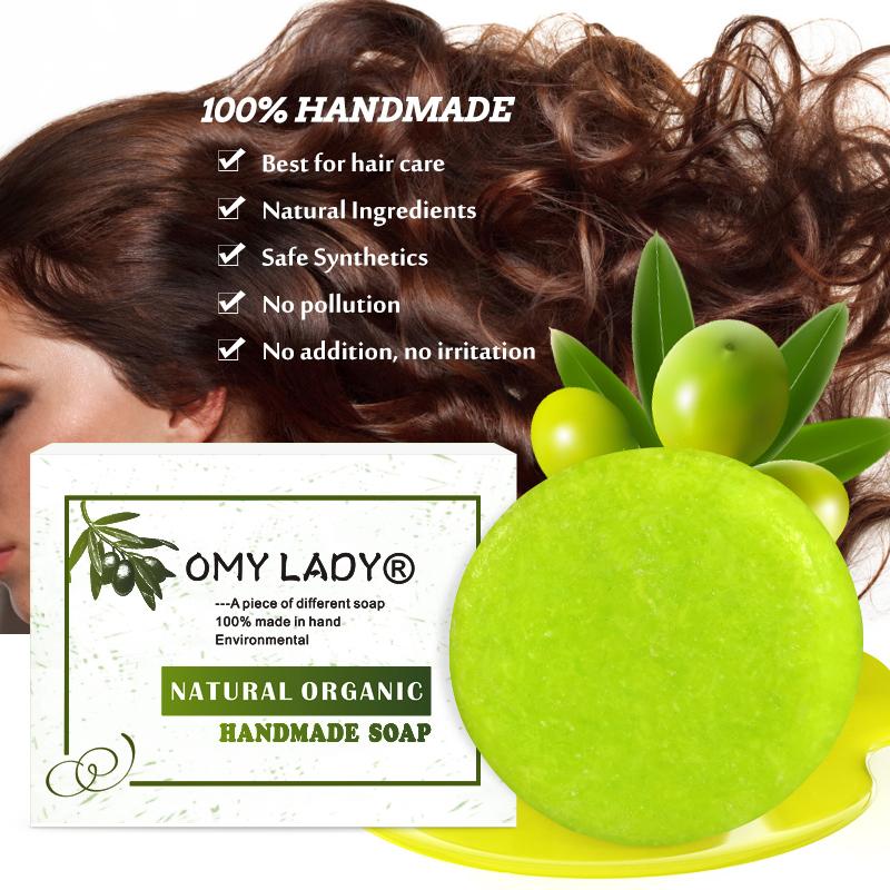 Изображение товара: OMY LADY 100% чистый натуральный шампунь ручной работы мыло оливковое масло эфирное масло холодная обработка против перхоти уход за волосами